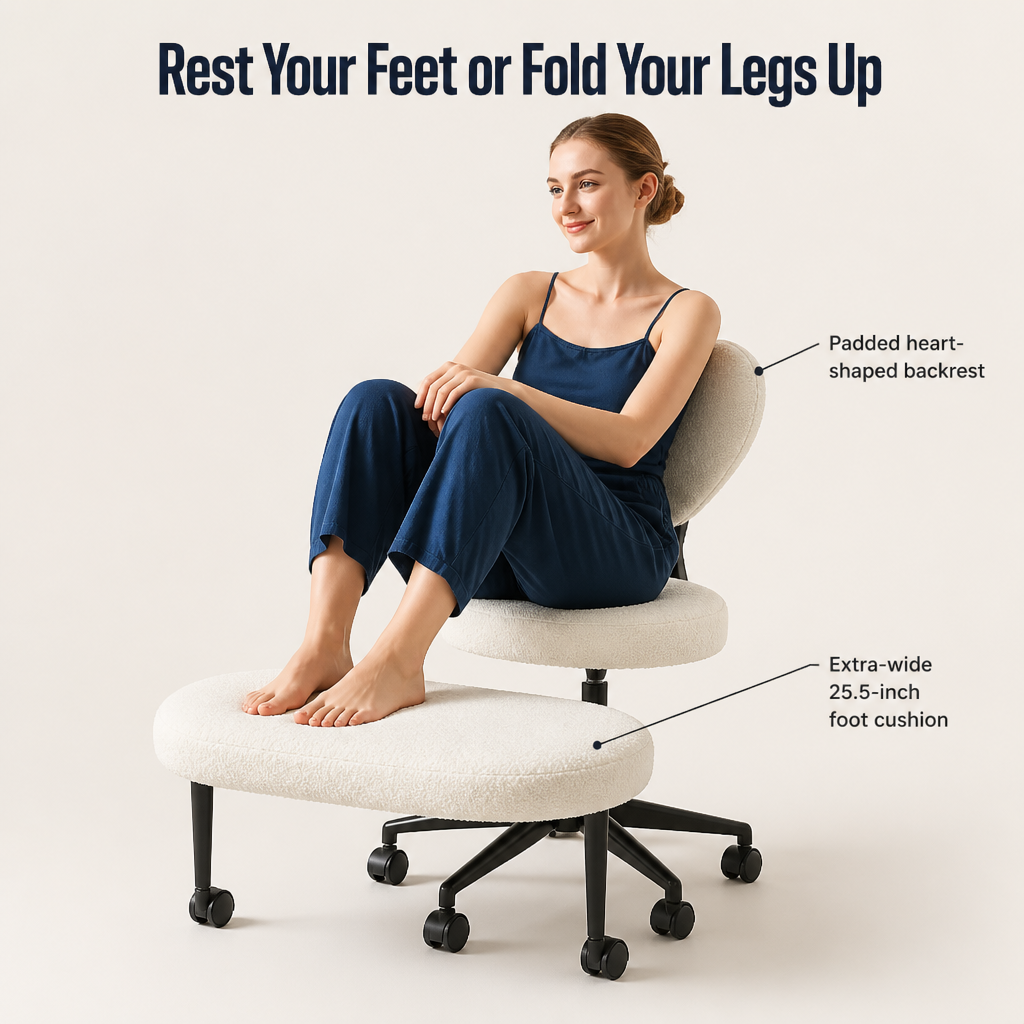 RevitaSeat™ — Sit Cross-Legged at Your Desk Without Crushing Your Hips
