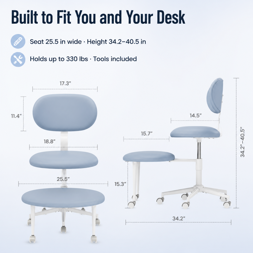 RevitaSeat™ — Sit Cross-Legged at Your Desk Without Crushing Your Hips