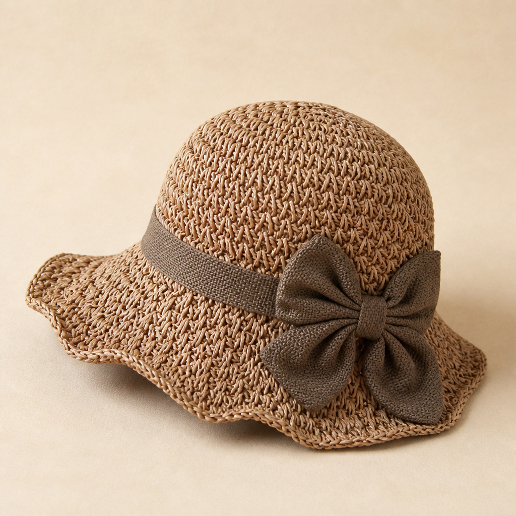 Solenza™ – Elegant Packable Straw Sun Hat with Bow