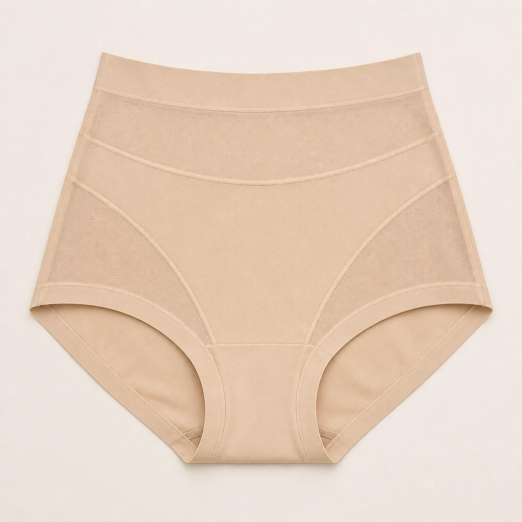 PureForte™ – High-Waist Sculpting Mesh Brief with Antibacterial Silk Gusset