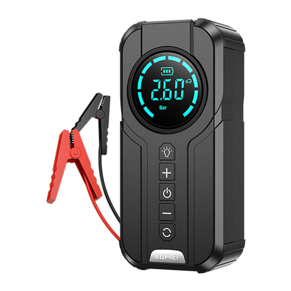 4-in-1 Car Battery Booster with Tire Pump and Power Bank