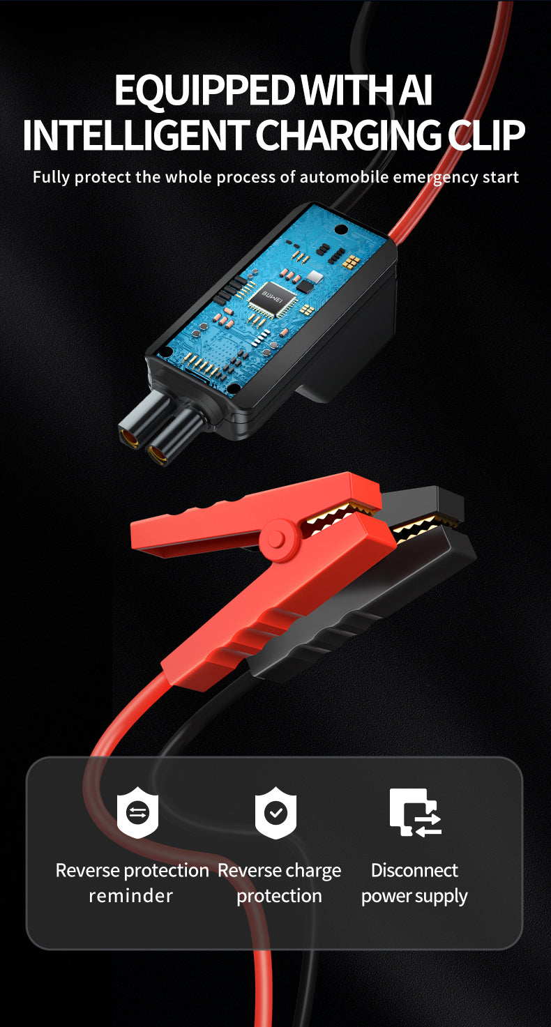 4-in-1 Car Battery Booster with Tire Pump and Power Bank