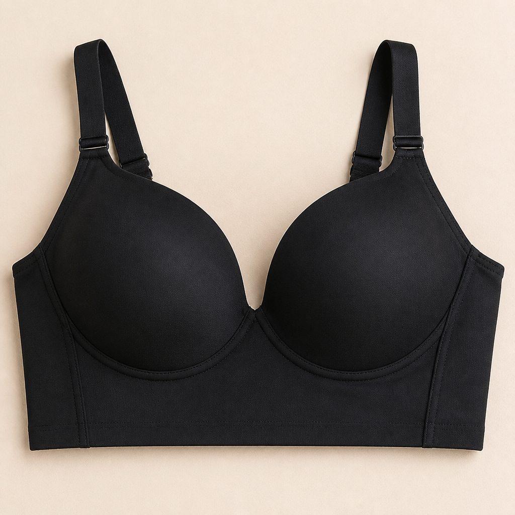 VivreLux™ – Longline Back-Smoothing Push-Up Bra with Full Coverage