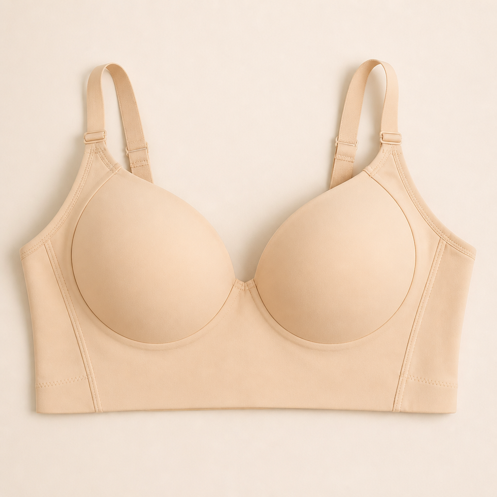 VivreLux™ – Longline Back-Smoothing Push-Up Bra with Full Coverage