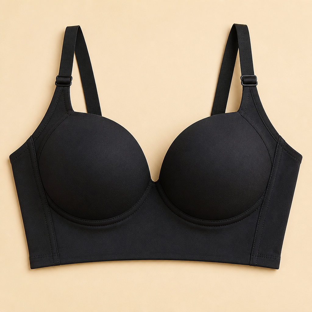 VivreLux™ – Longline Back-Smoothing Push-Up Bra with Full Coverage