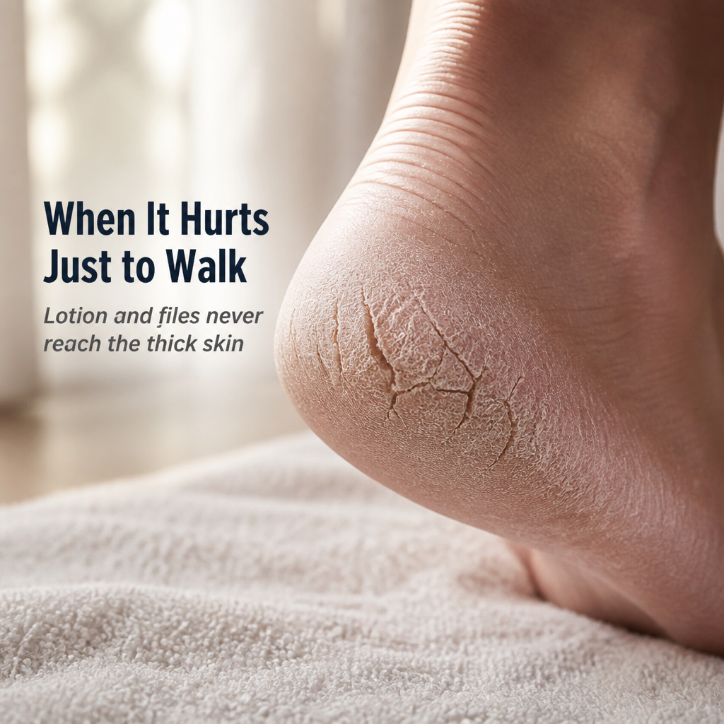 VelveteEase™ — File Away Cracked Heels and Walk Pain-Free in Minutes
