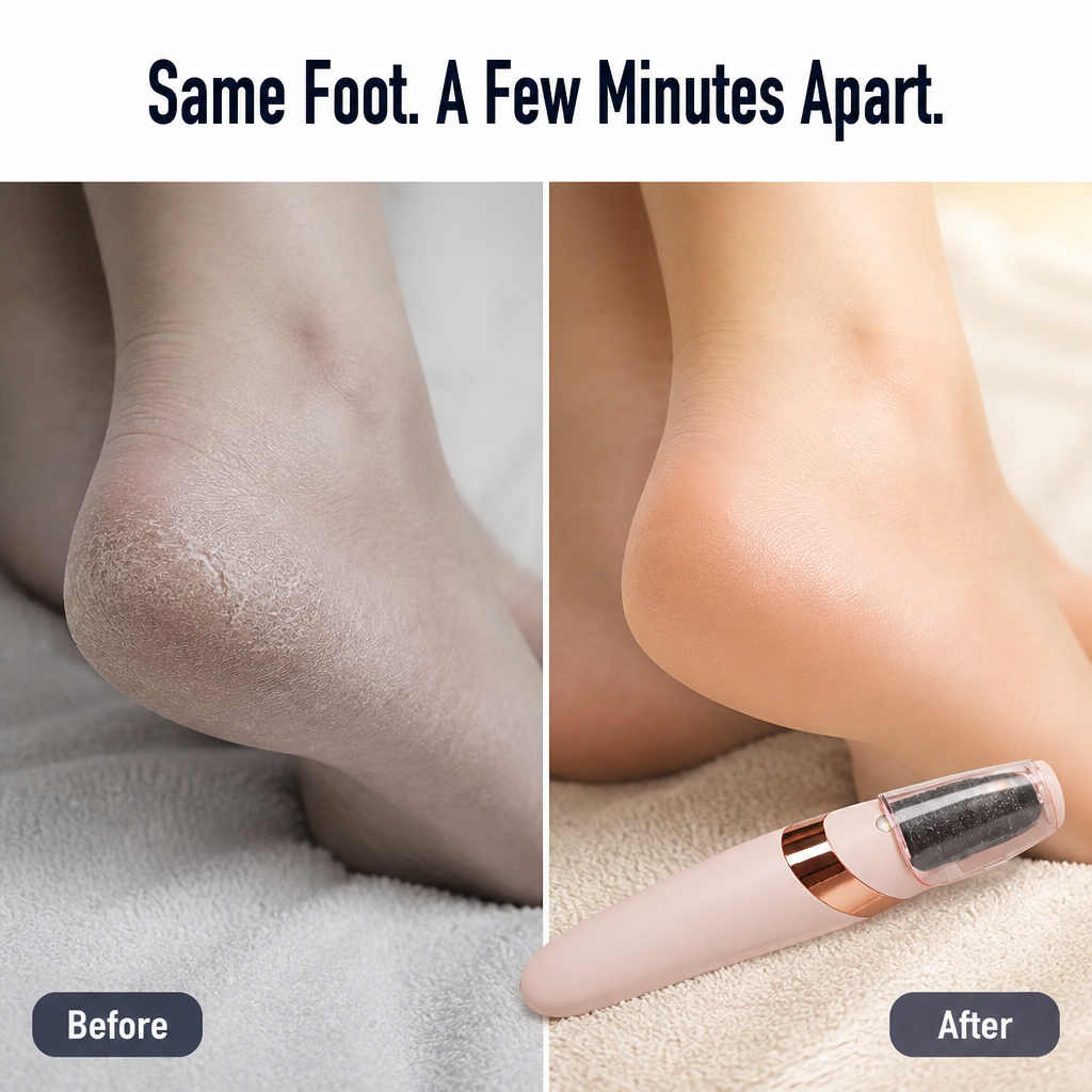 VelveteEase™ — File Away Cracked Heels and Walk Pain-Free in Minutes