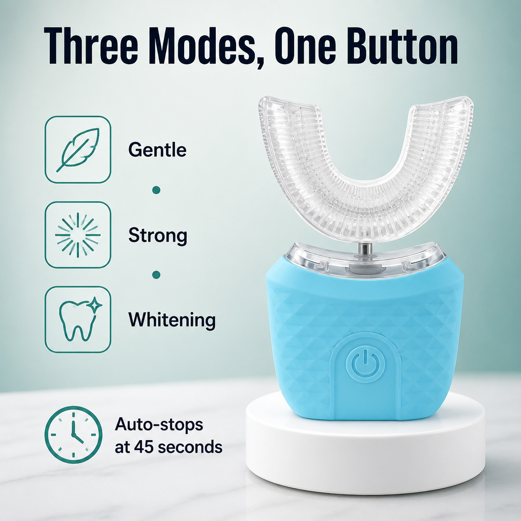 RadiancePulse™ — Clean Every Tooth Hands-Free in 45 Seconds Flat