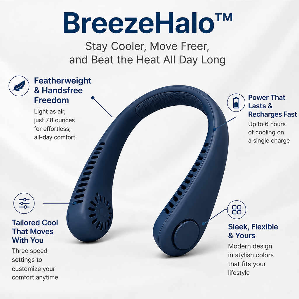 BreezeHalo™ — Stay Cooler, Move Freer, and Beat the Heat All Day Long
