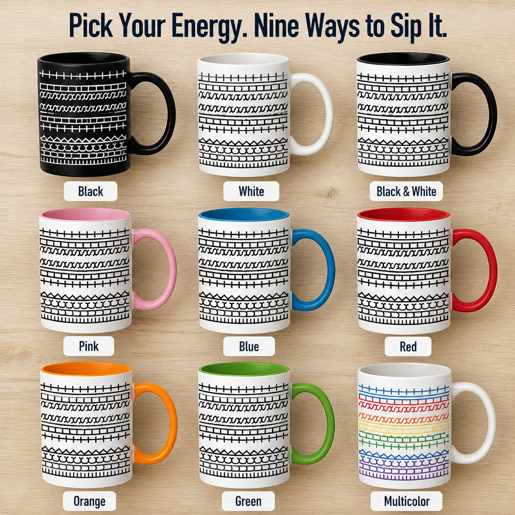 VibeSip™ — Hide Your Loudest Workday Thoughts Behind a Cute Pattern