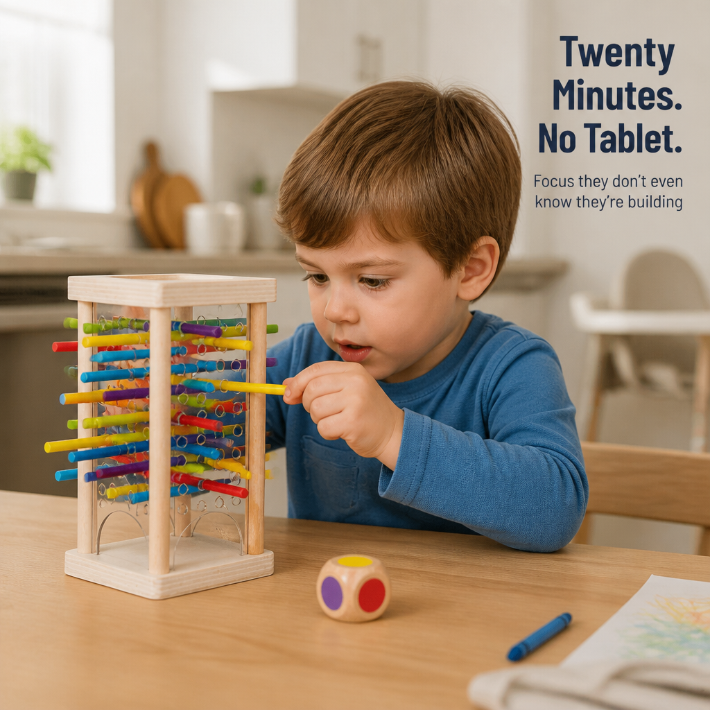 BrainiQ™ — Build Focus, Patience & Color Smarts With 30 Wooden Sticks