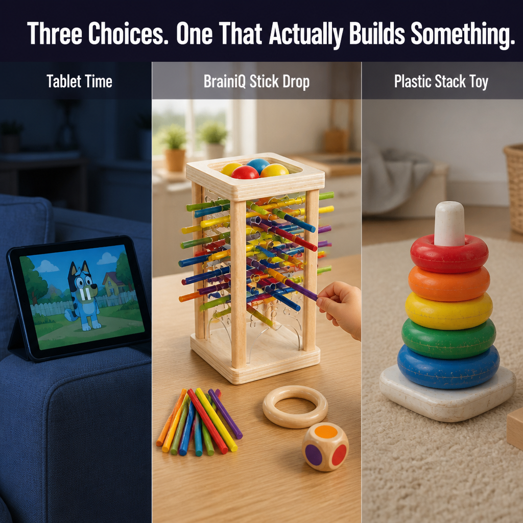BrainiQ™ — Build Focus, Patience & Color Smarts With 30 Wooden Sticks