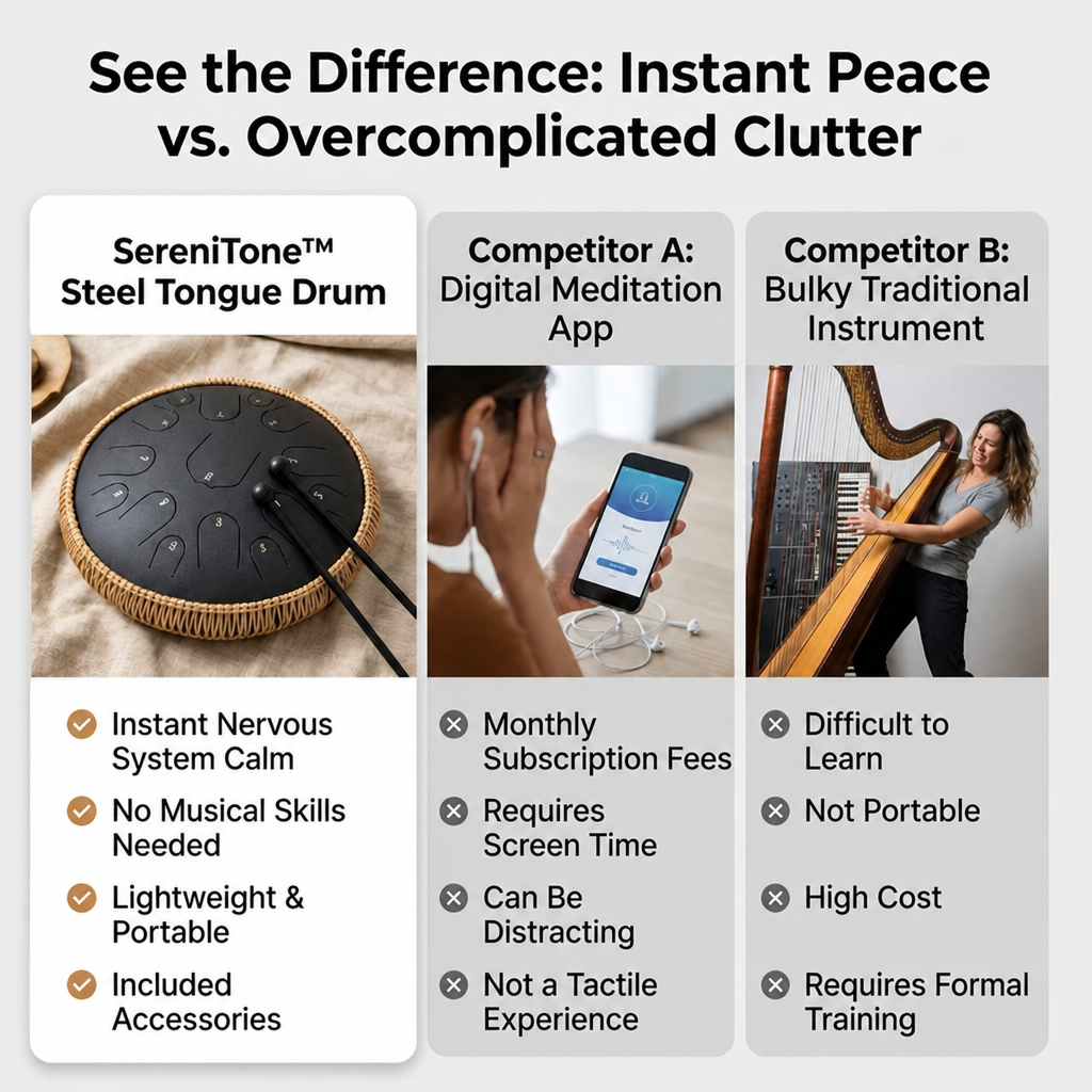 SereniTone™ Steel Tongue Drum — Instantly Melt Stress and Unlock Your Creative Flow