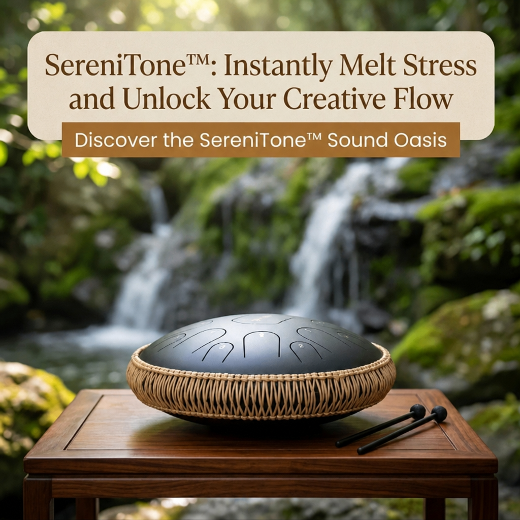 SereniTone™ Steel Tongue Drum — Instantly Melt Stress and Unlock Your Creative Flow