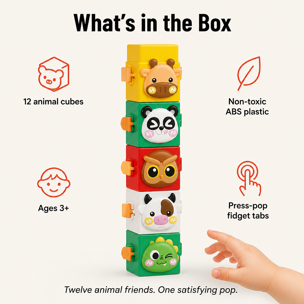 BrillieBlocks™ — Snap 12 Animal Friends Into Towers Kids Won't Quit
