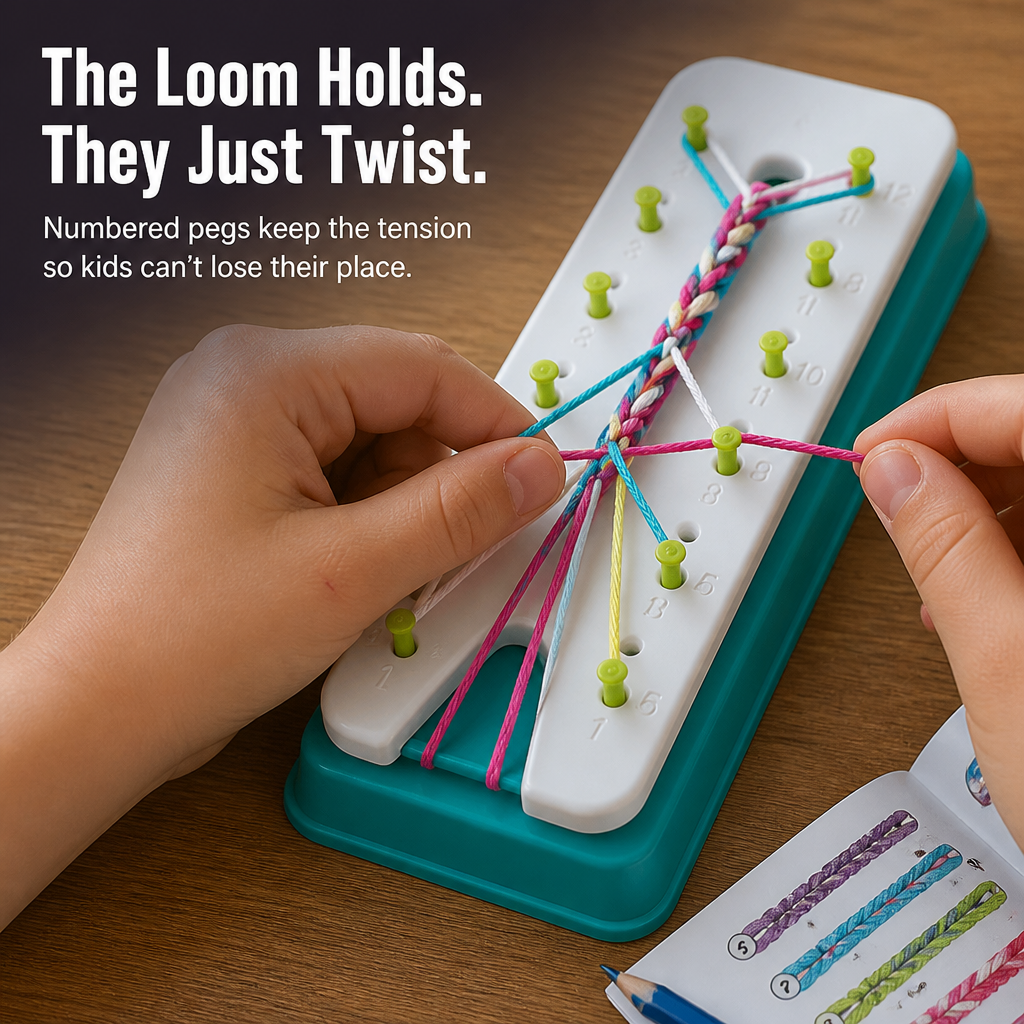 TwistCraze™ — Braid Real Friendship Bracelets in Minutes Without Tangles or Tears