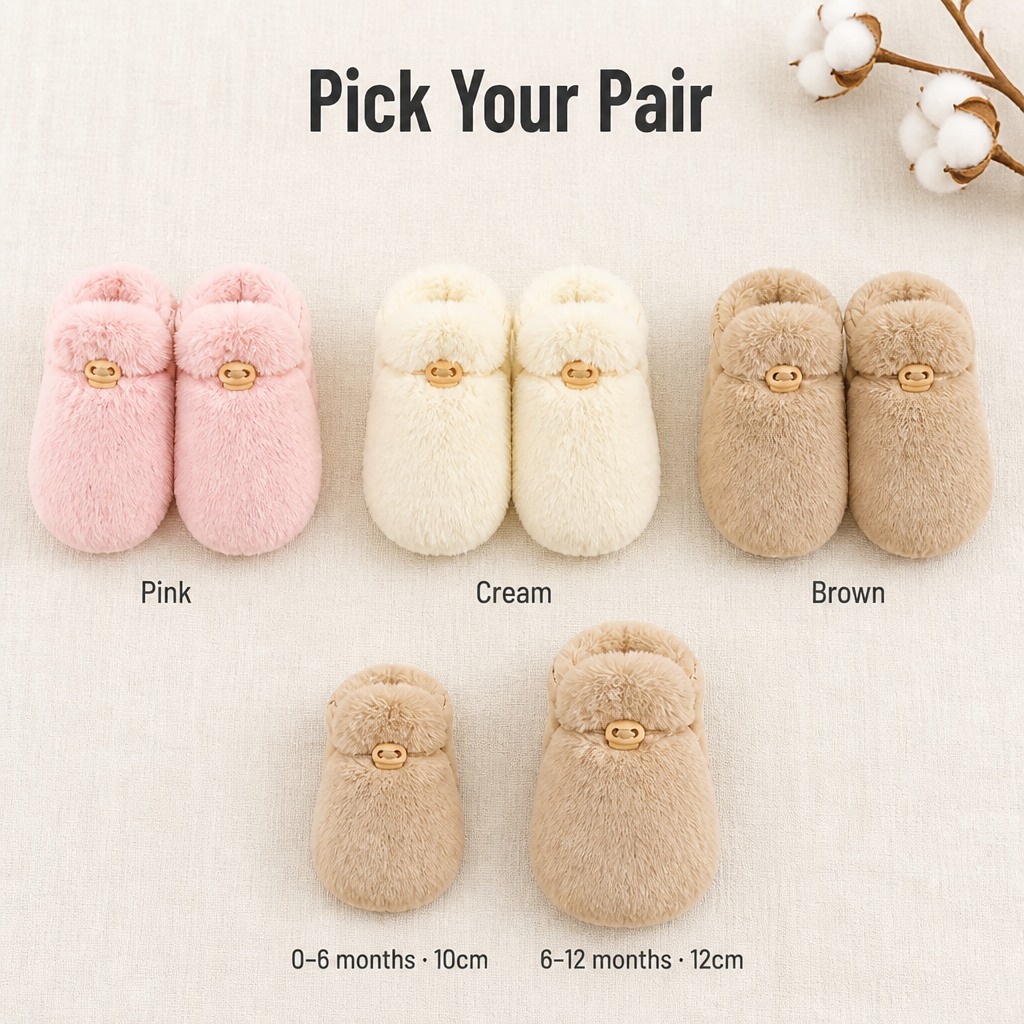 TinyTreadz™ — Cozy Up Tiny Feet With Plush Booties That Actually Stay On