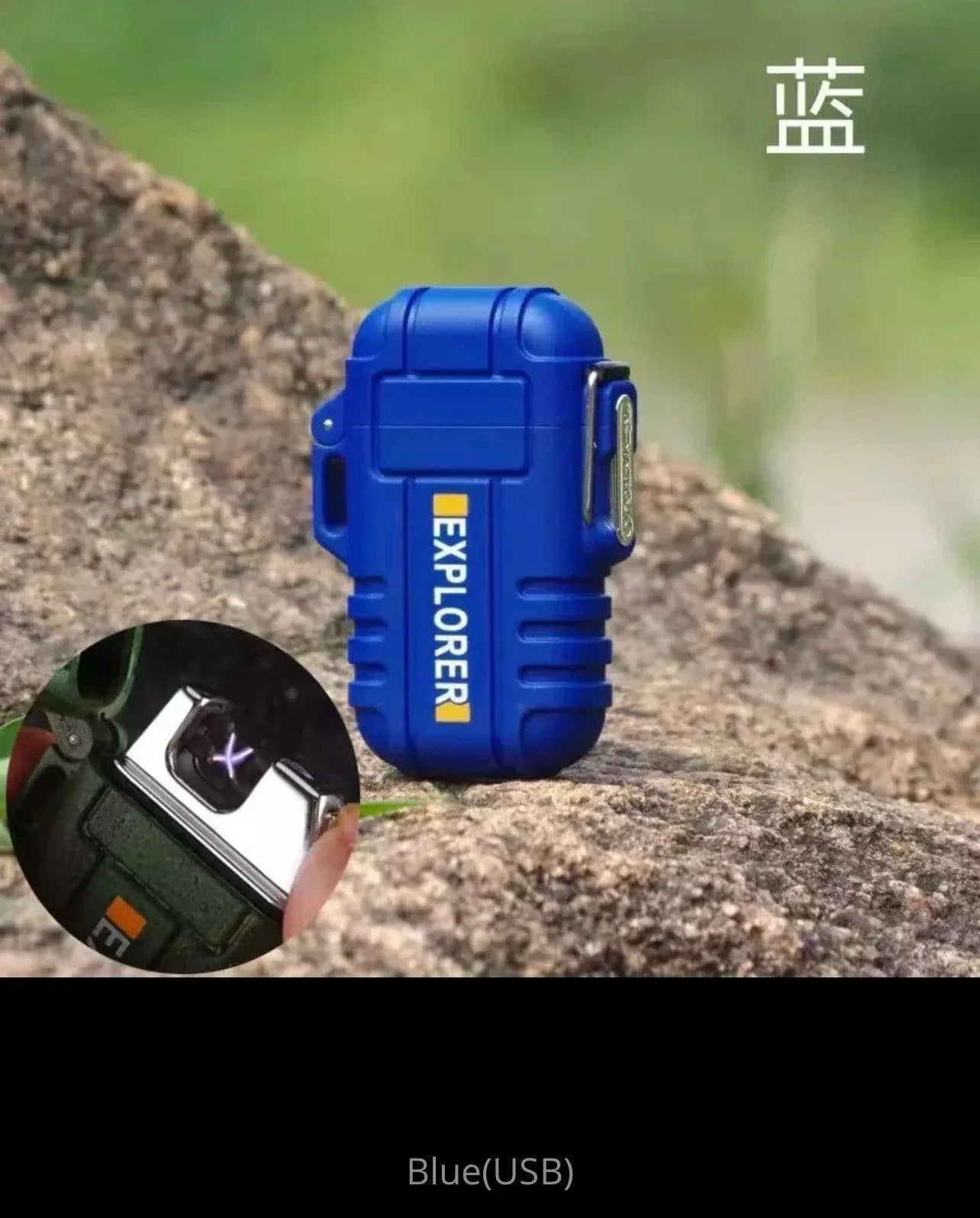 Waterproof Dual Arc Lighter with USB Rechargeable Plasma for Outdoor Use