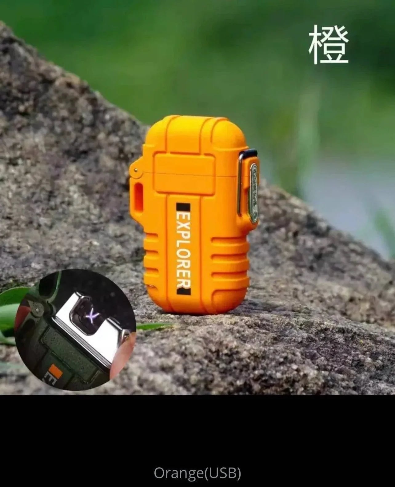 Waterproof Dual Arc Lighter with USB Rechargeable Plasma for Outdoor Use