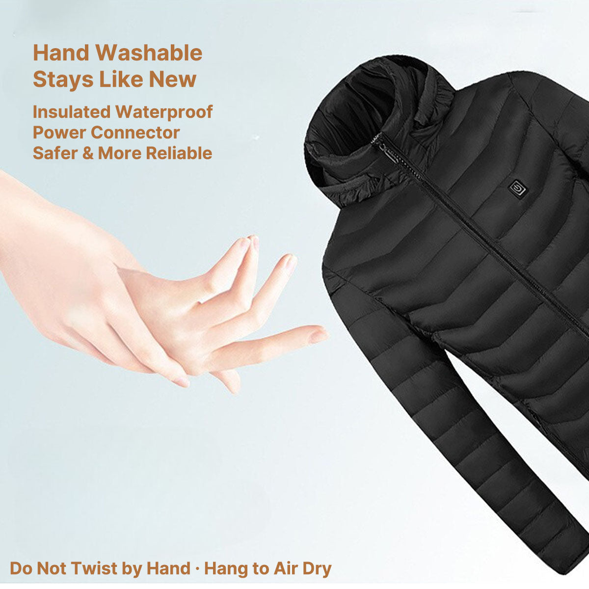 Windproof Camping Jacket for Women with Three Heat Settings