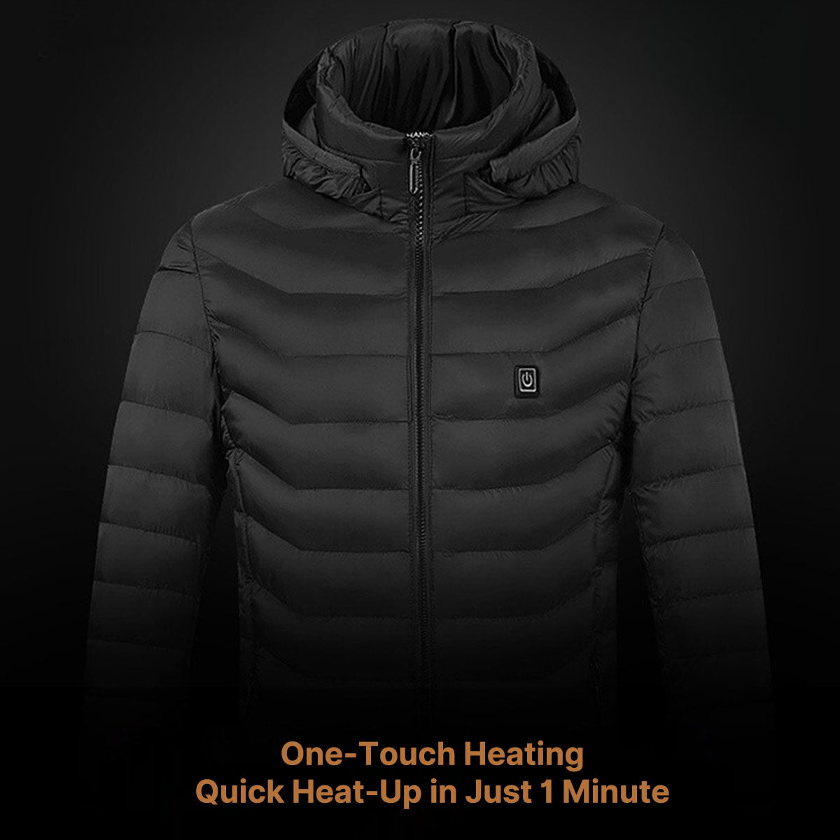Windproof Camping Jacket for Women with Three Heat Settings