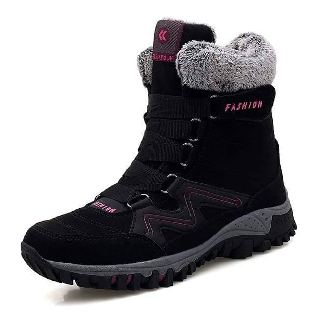 Warm Outdoor Snow Boots for Women in Suede Leather