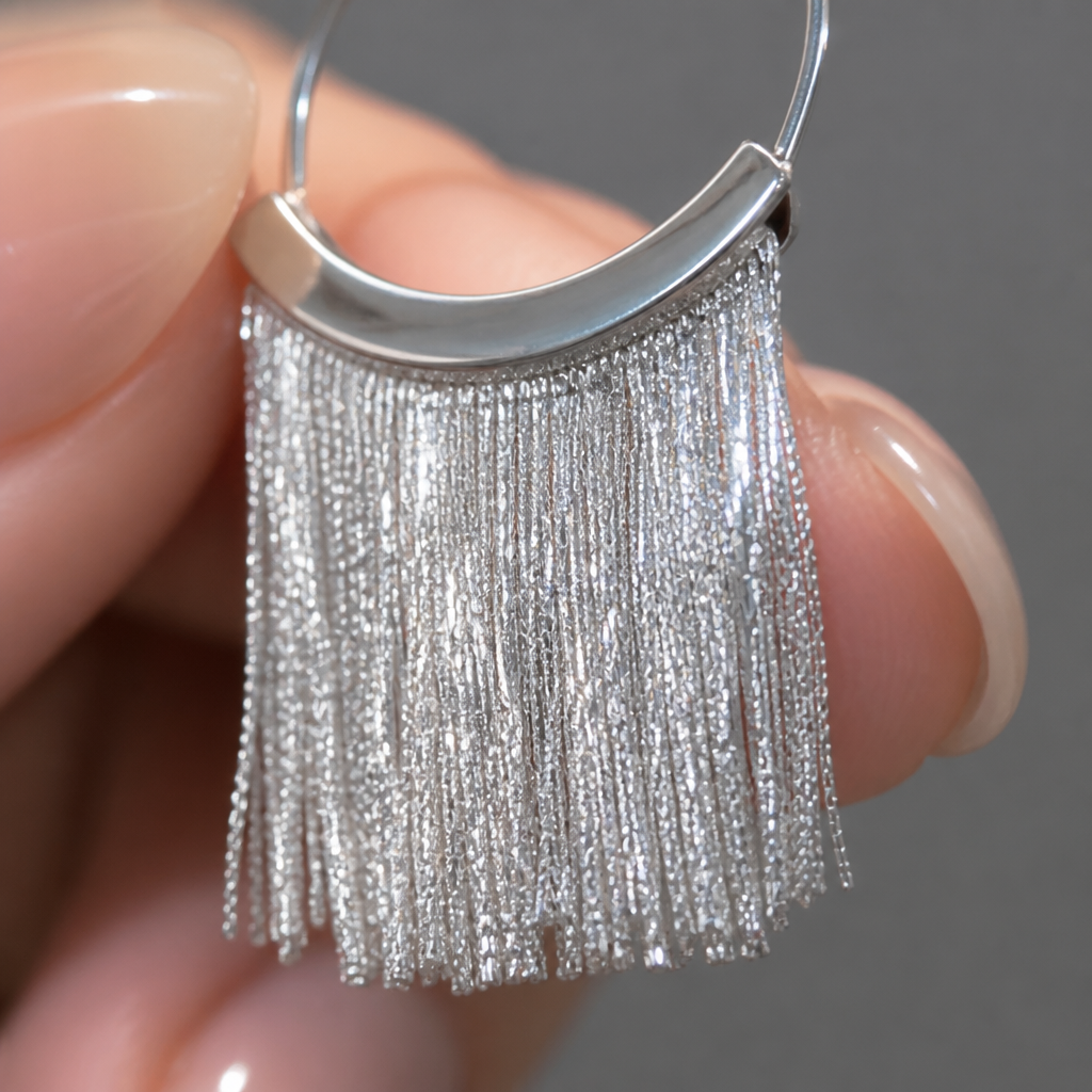 CascadeAura™ – Shimmering Waterfall Tassel Earrings with Hypoallergenic Finish
