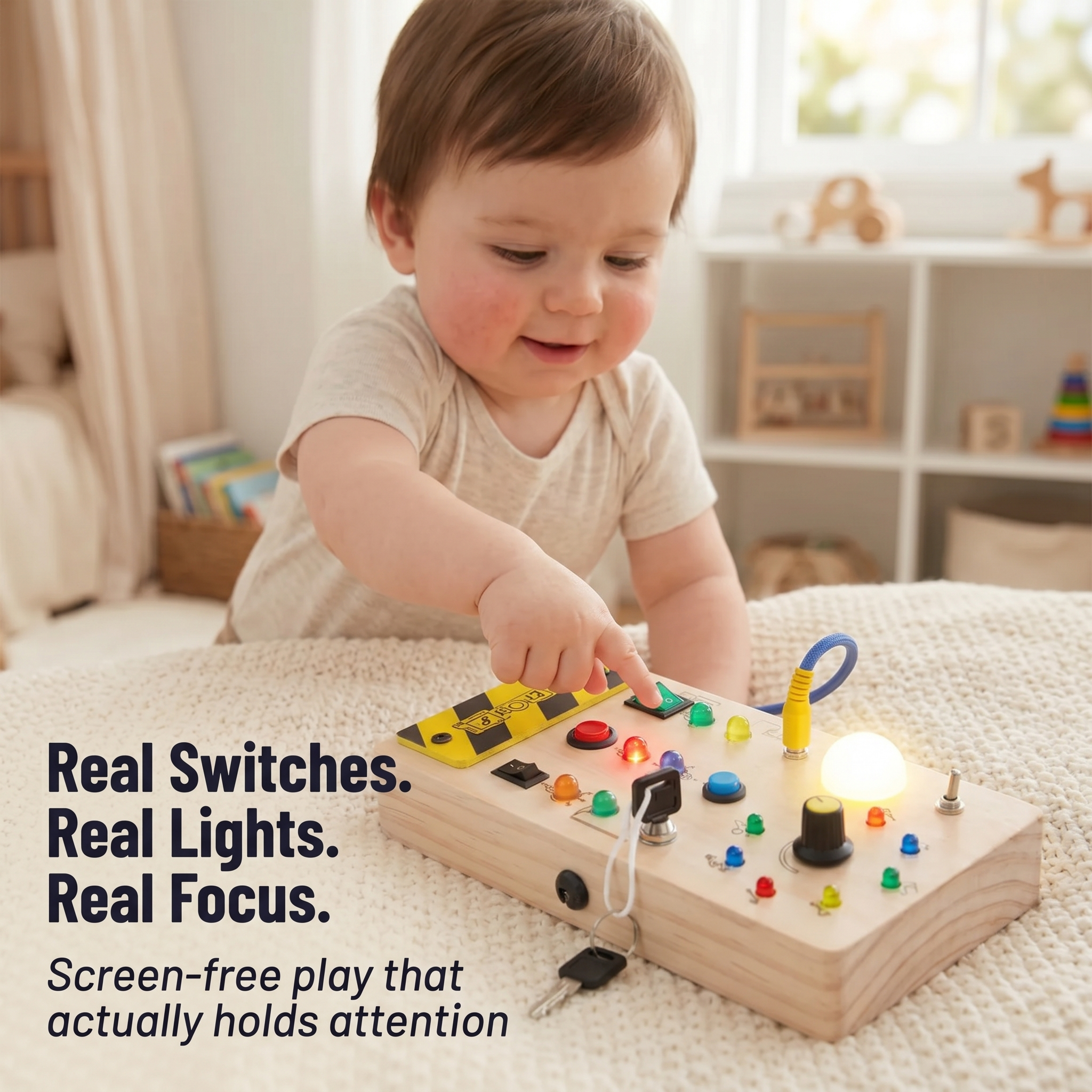 BrillioPlay™ — Give Tiny Hands Real Switches, Lights and Music to Master