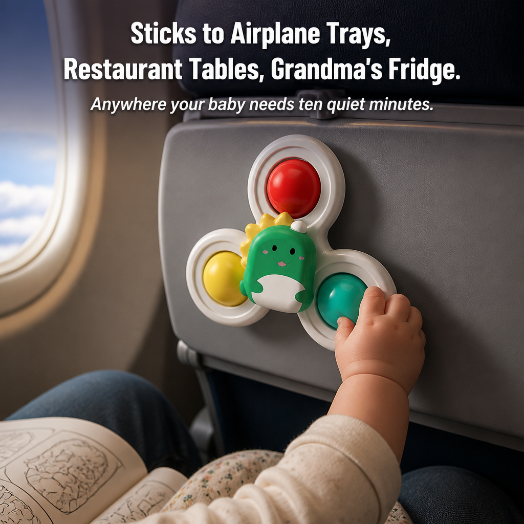 SpinSoothe™ — Stick One on the Tray and Finish Your Meal in Peace | 3-Pack