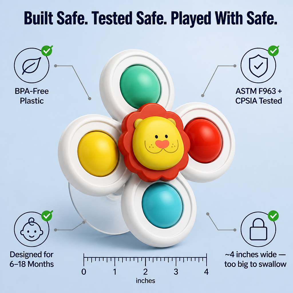 SpinSoothe™ — Stick One on the Tray and Finish Your Meal in Peace | 3-Pack