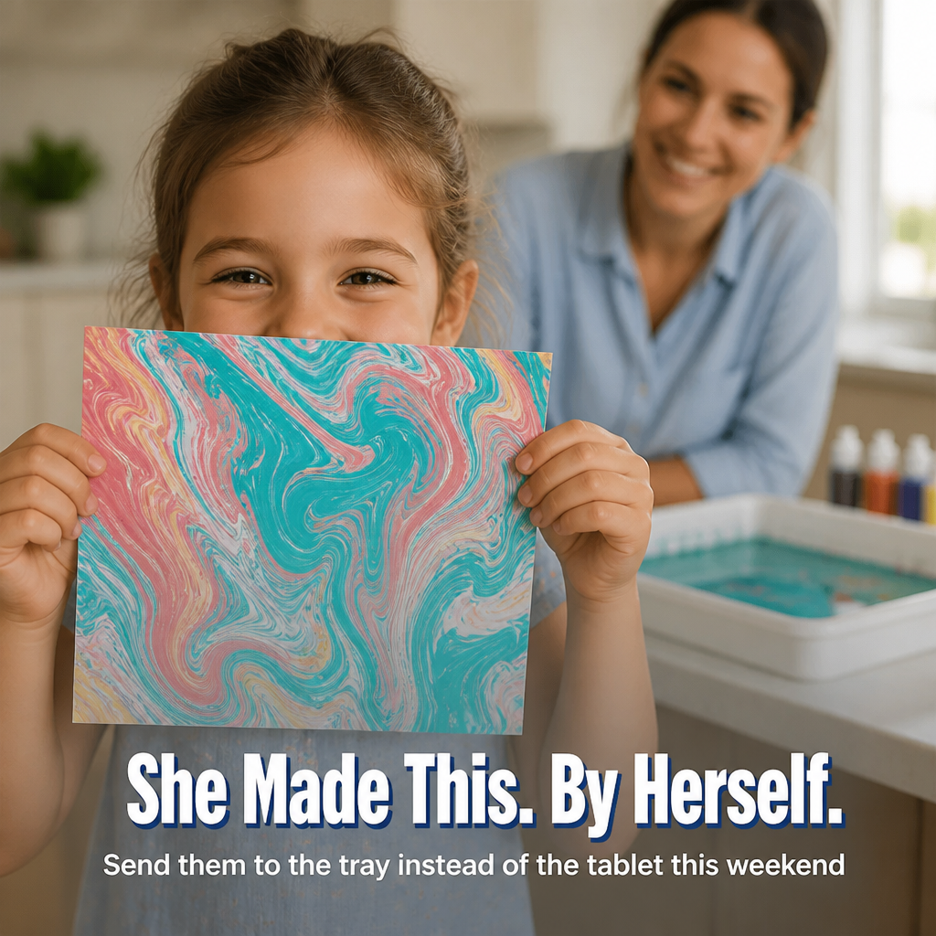 SplashMuse™ Marbling Paint Kit — Swirl, Lift & Hang Real Marbled Prints Kids Make Themselves