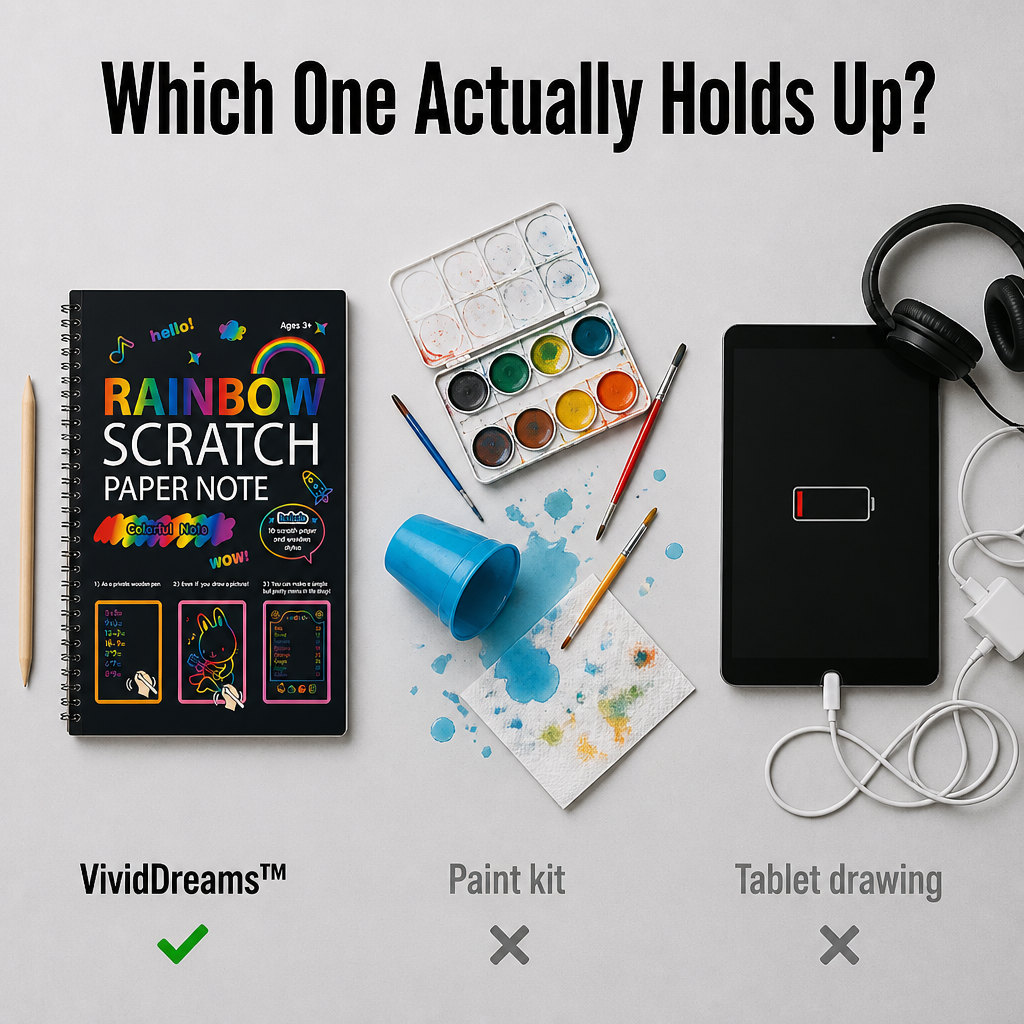 VividDreams™ Scratch Art Notebook — Trade Screen Time For Quiet, Mess-Free Rainbow Hours