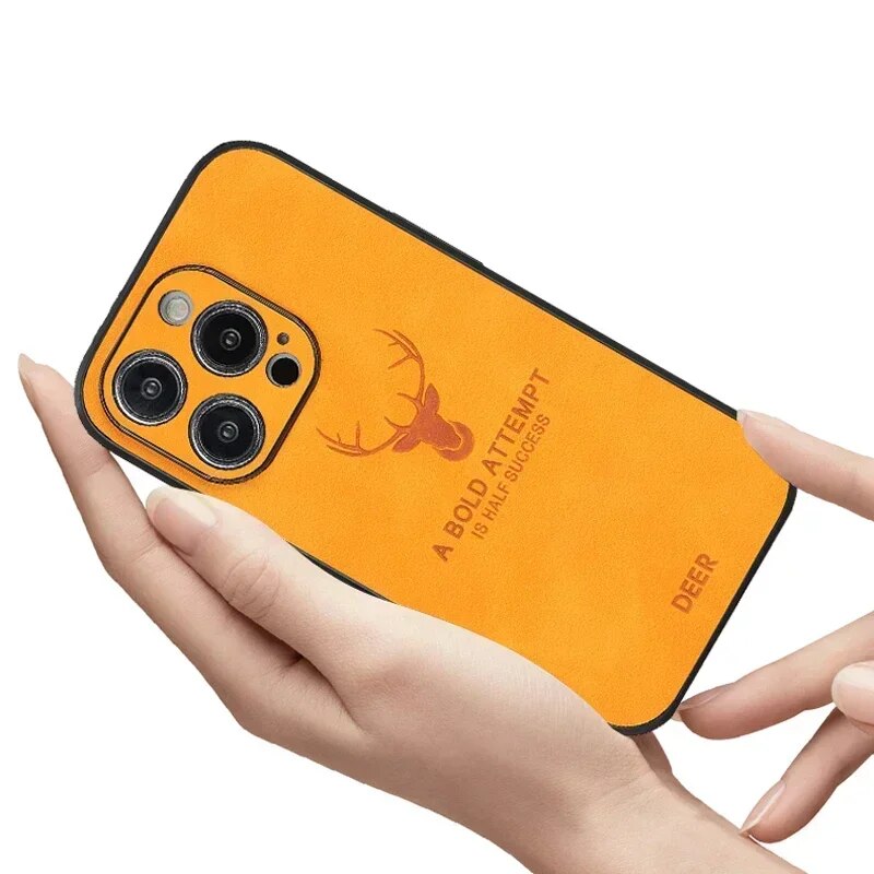 Slim Shockproof Smartphone Case in Genuine Leather – Stylish Protection