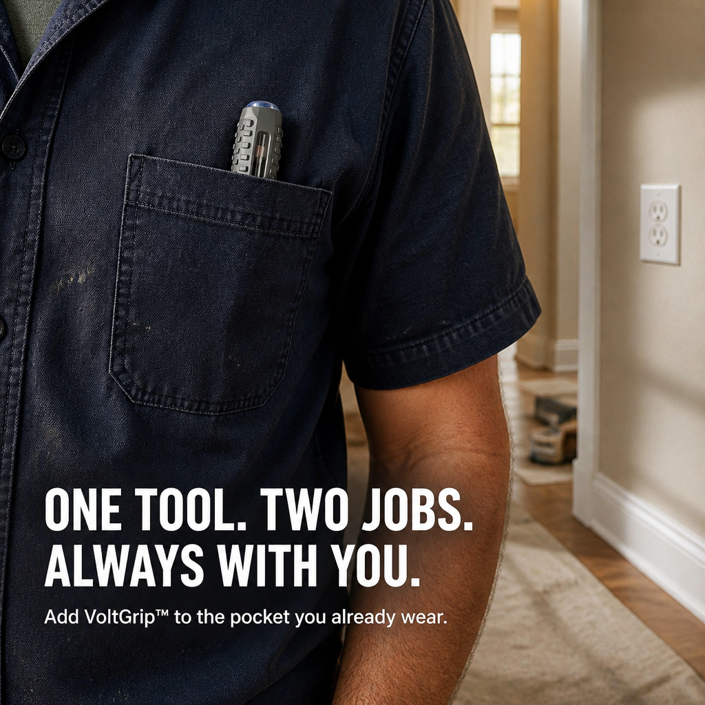 VoltGrip™ — Drive Screws and Spot Live Wires With One Pocket Tool