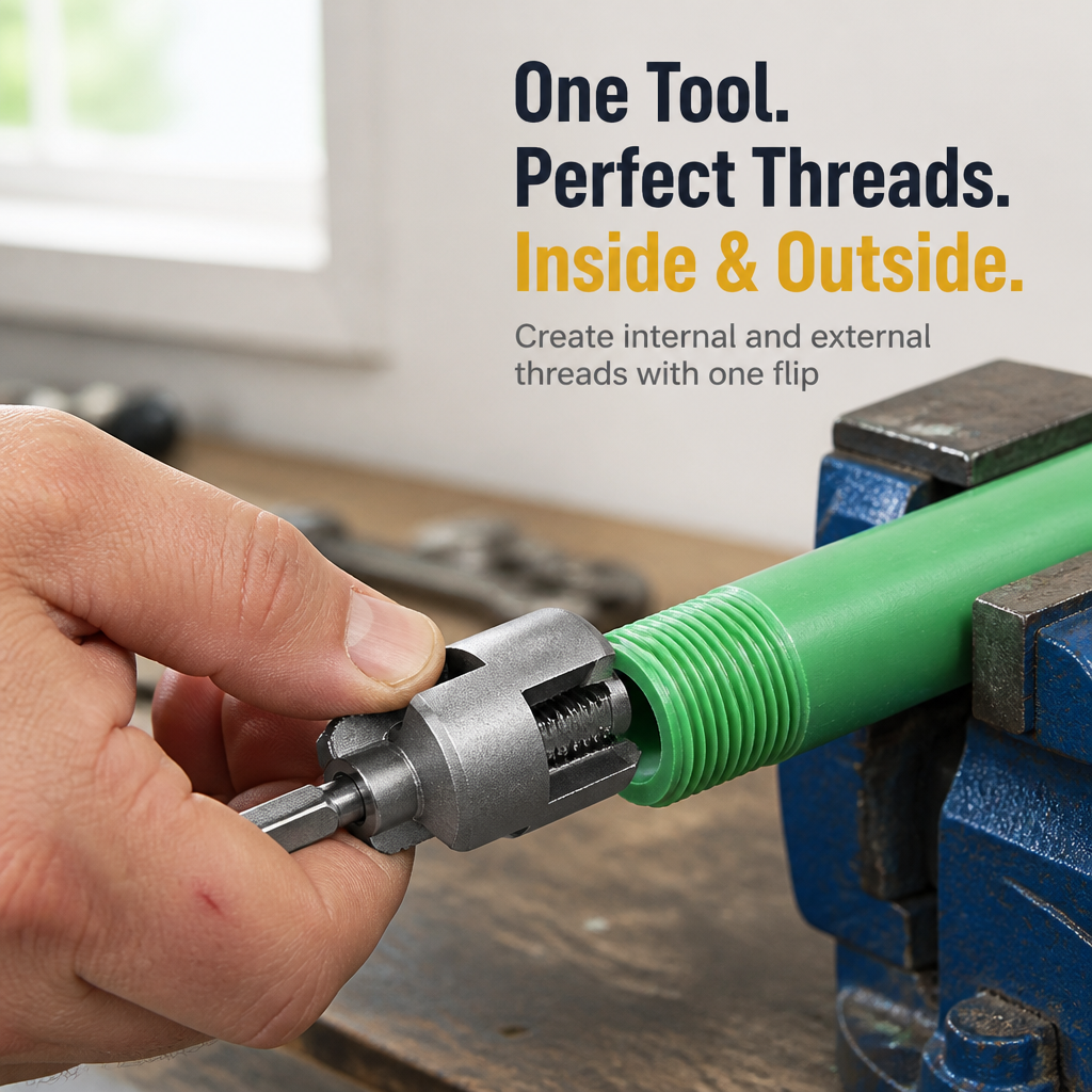 SteelTight™ — Thread Plastic Pipe Inside & Out in One Pass, Zero Leaks