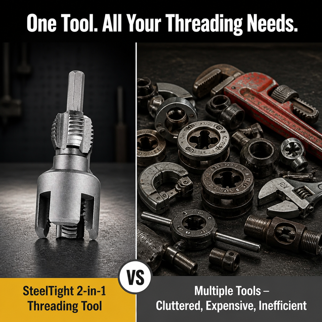 SteelTight™ — Thread Plastic Pipe Inside & Out in One Pass, Zero Leaks