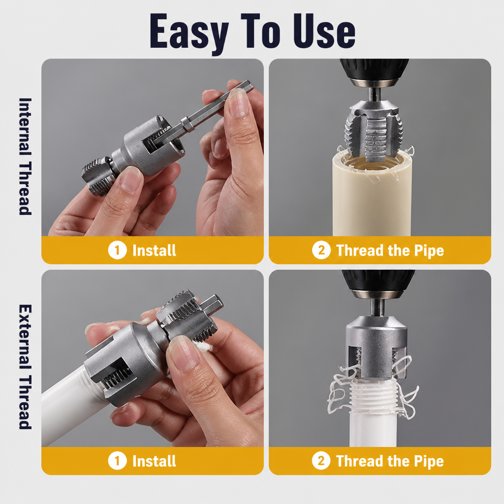 SteelTight™ — Thread Plastic Pipe Inside & Out in One Pass, Zero Leaks