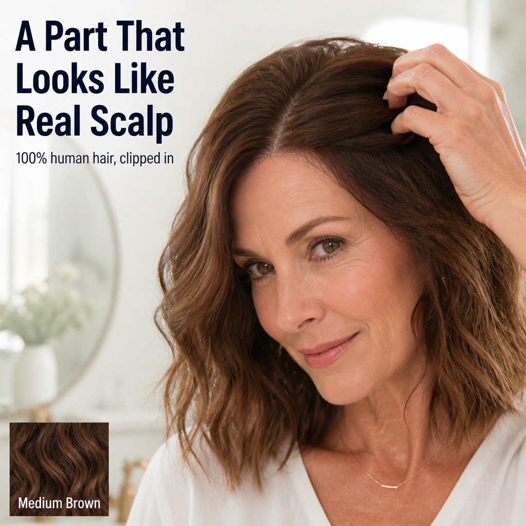 SilqueVeil™ — Cover Thinning Hair With a Part That Looks Like Real Scalp