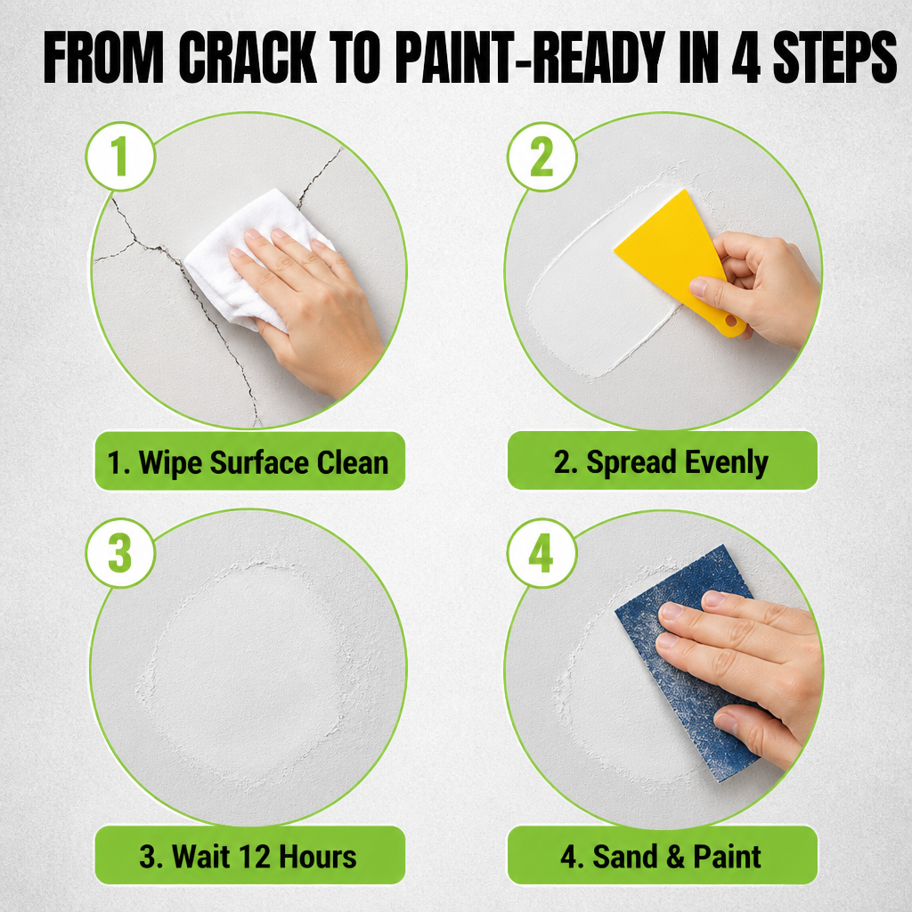 SmoothSavvy™ — Patch Cracks, Holes & Water Stains in One Afternoon