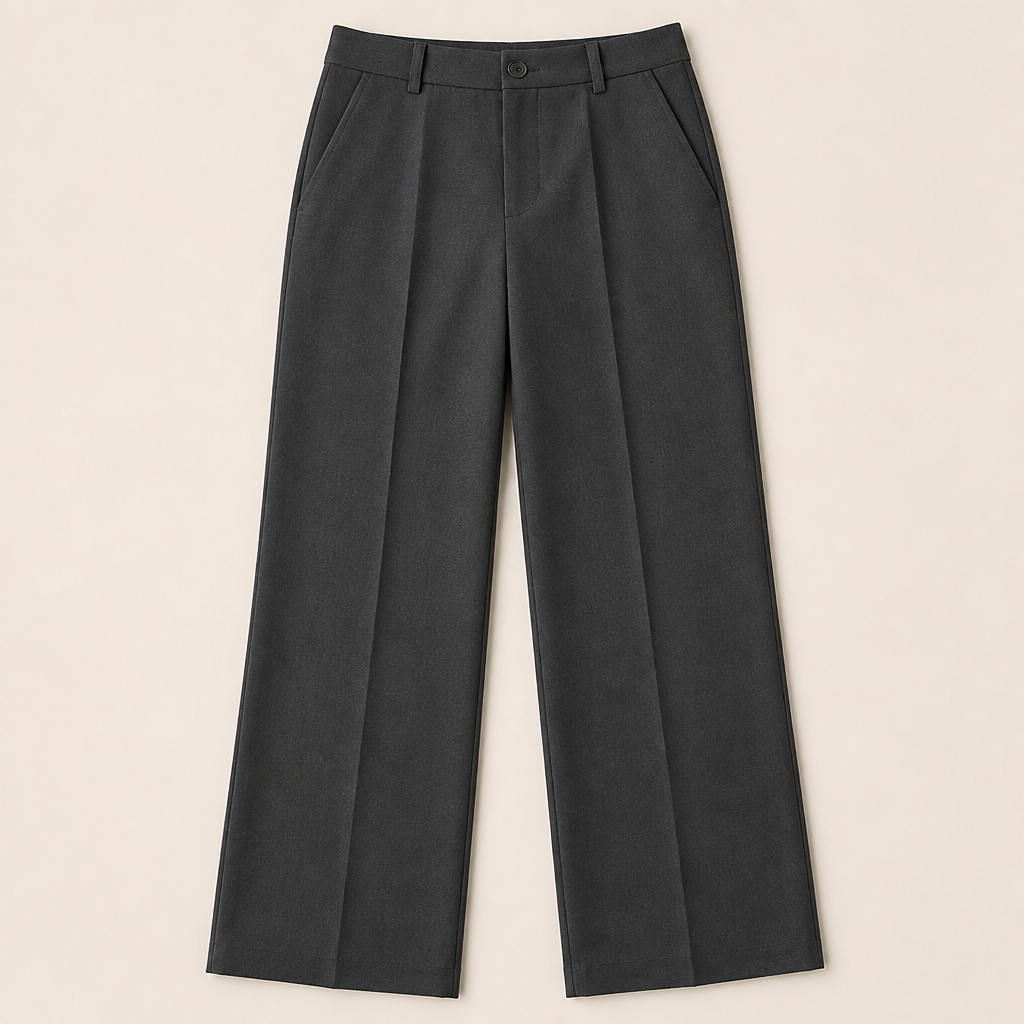 SilhouetteRx™ – Tailored High-Waist Wide-Leg Trousers with Front Pleat