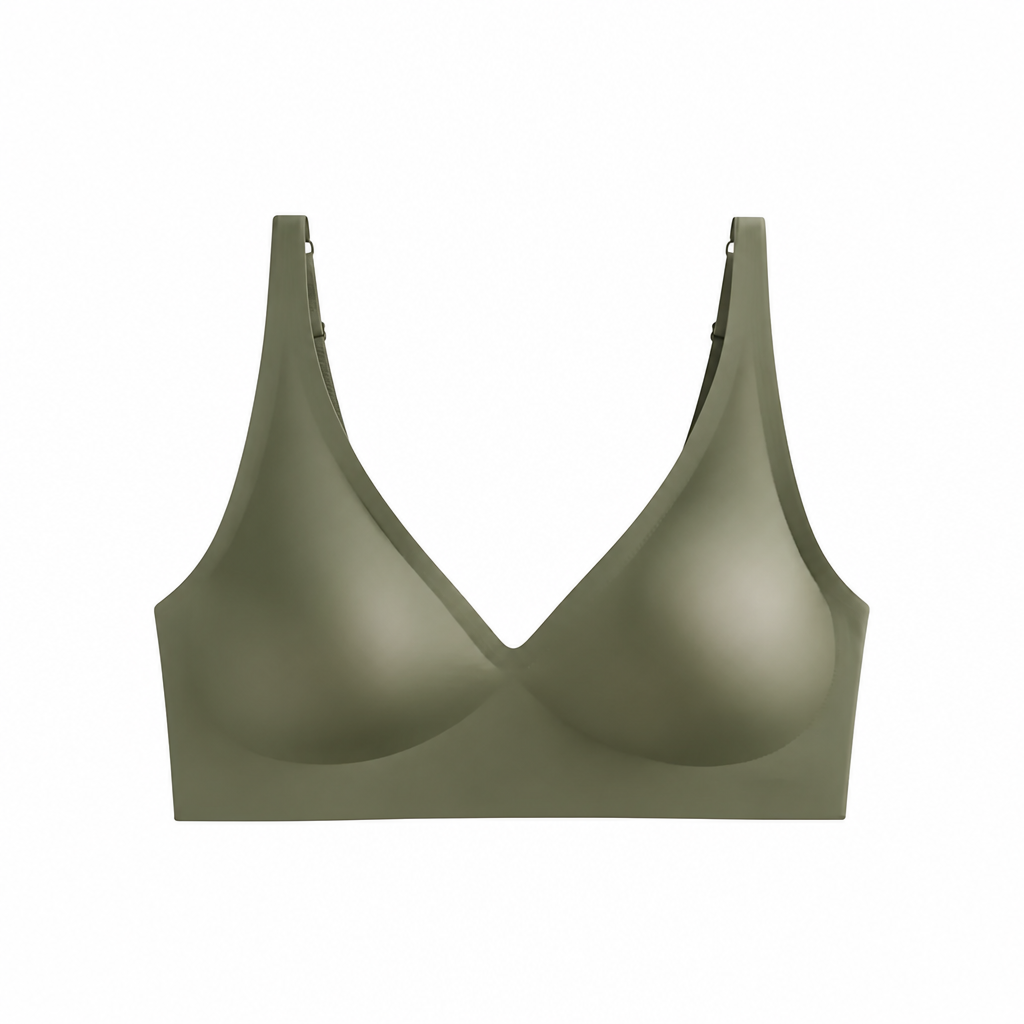 SilkenEase™ – Invisible Wire-Free V-Neck Comfort Bra