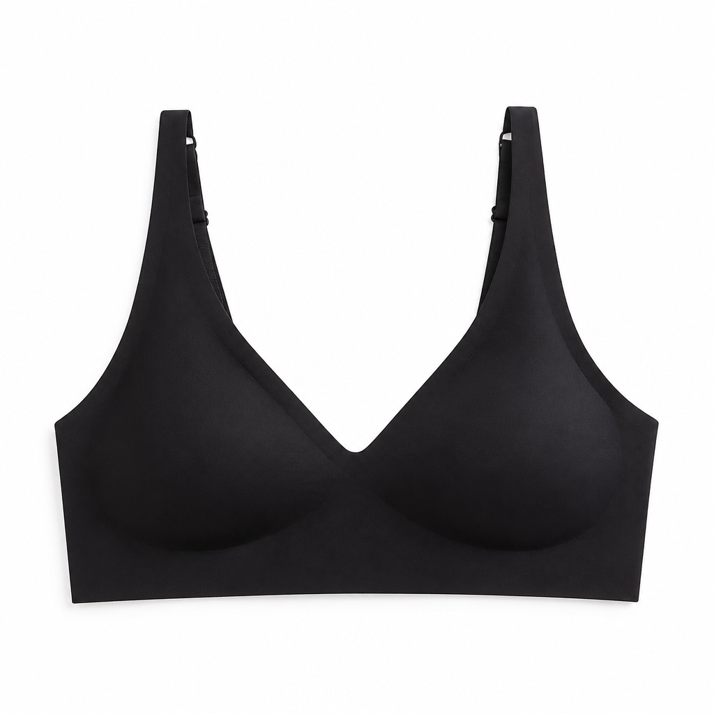 SilkenEase™ – Invisible Wire-Free V-Neck Comfort Bra