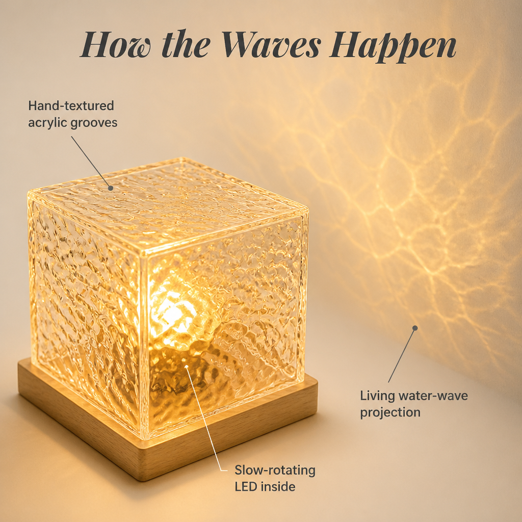 SereniWave™ — Wrap Your Room in Slow-Rolling Water-Wave Light
