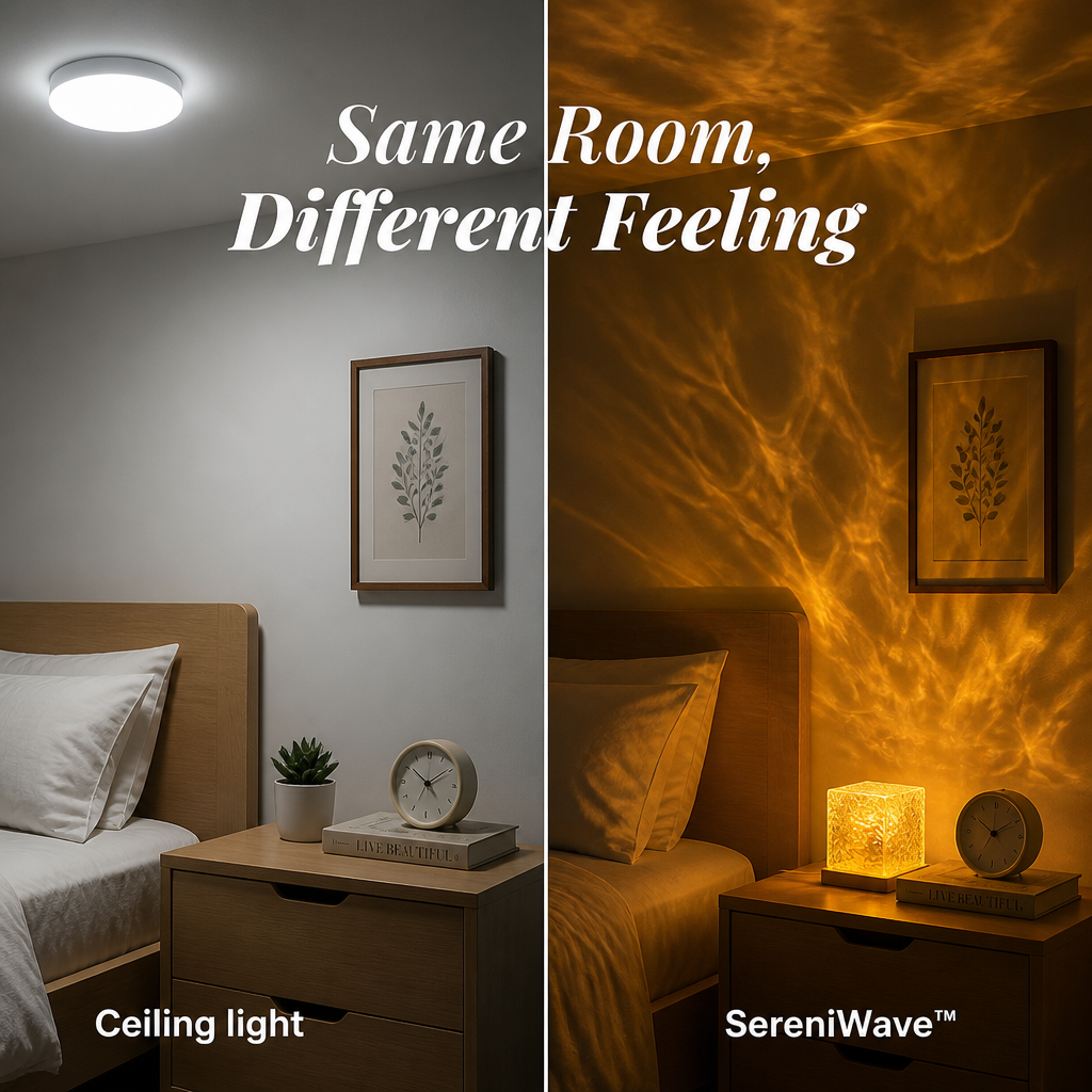 SereniWave™ — Wrap Your Room in Slow-Rolling Water-Wave Light