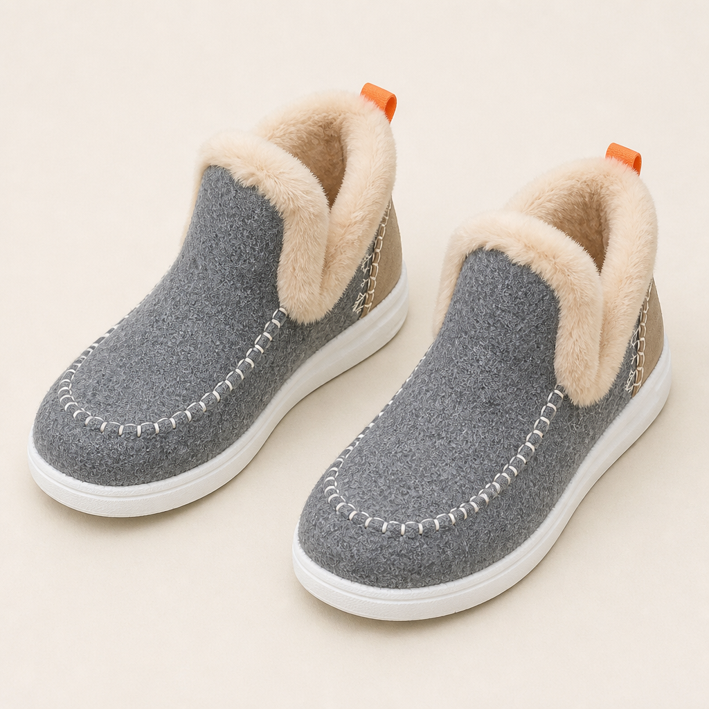 StrideEase™ – Cozy Faux Fur-Lined Slip-On Winter Boots