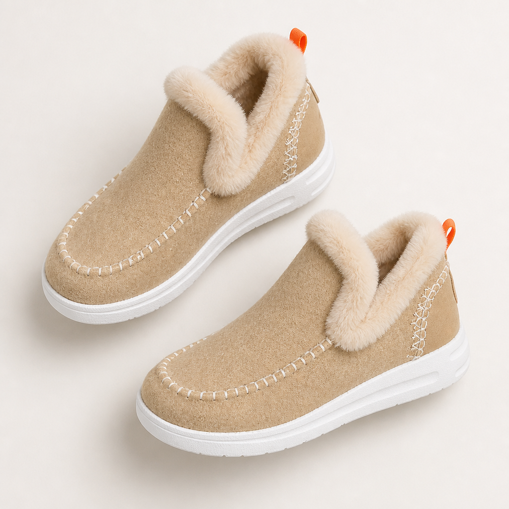 StrideEase™ – Cozy Faux Fur-Lined Slip-On Winter Boots