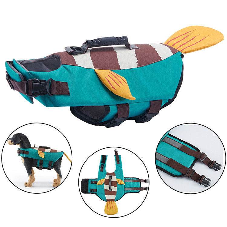 Swimming Safety Vest for Dogs - Various Animal Patterns
