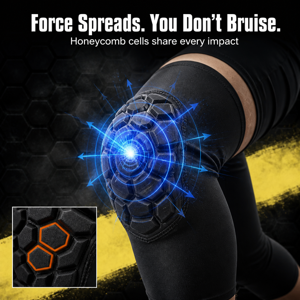 TitanShield™ — Take Every Hit With Honeycomb Pads That Never Slide Down