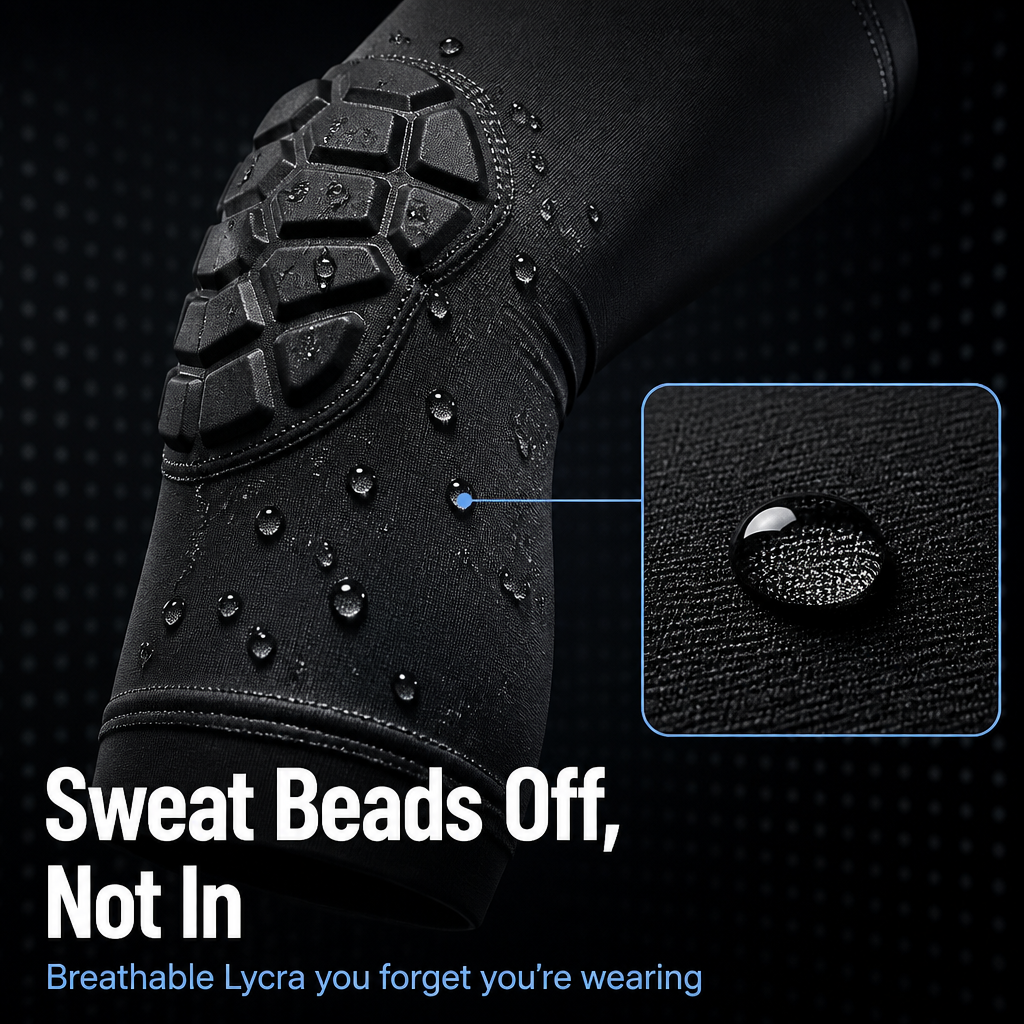 TitanShield™ — Take Every Hit With Honeycomb Pads That Never Slide Down