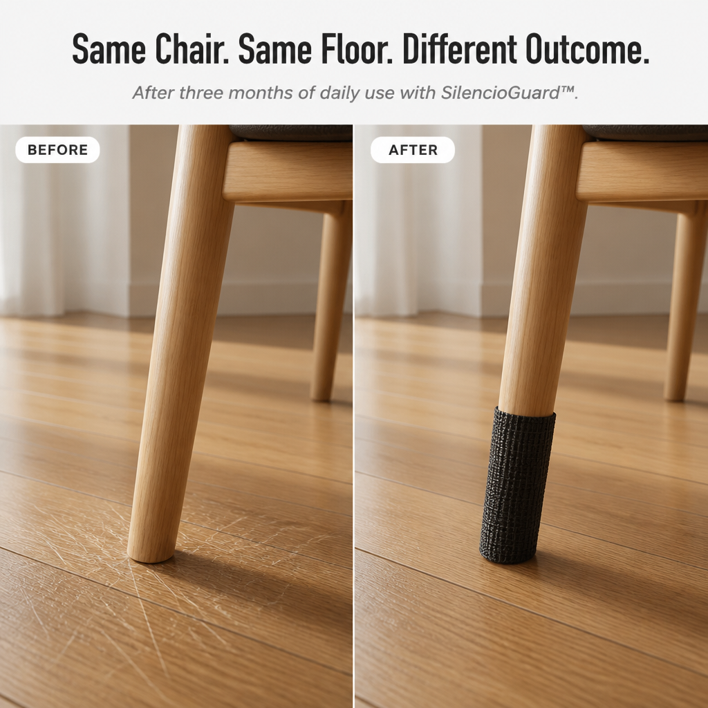SilencioGuard™ — Wrap Any Furniture Leg to Stop Scratches & Screech
